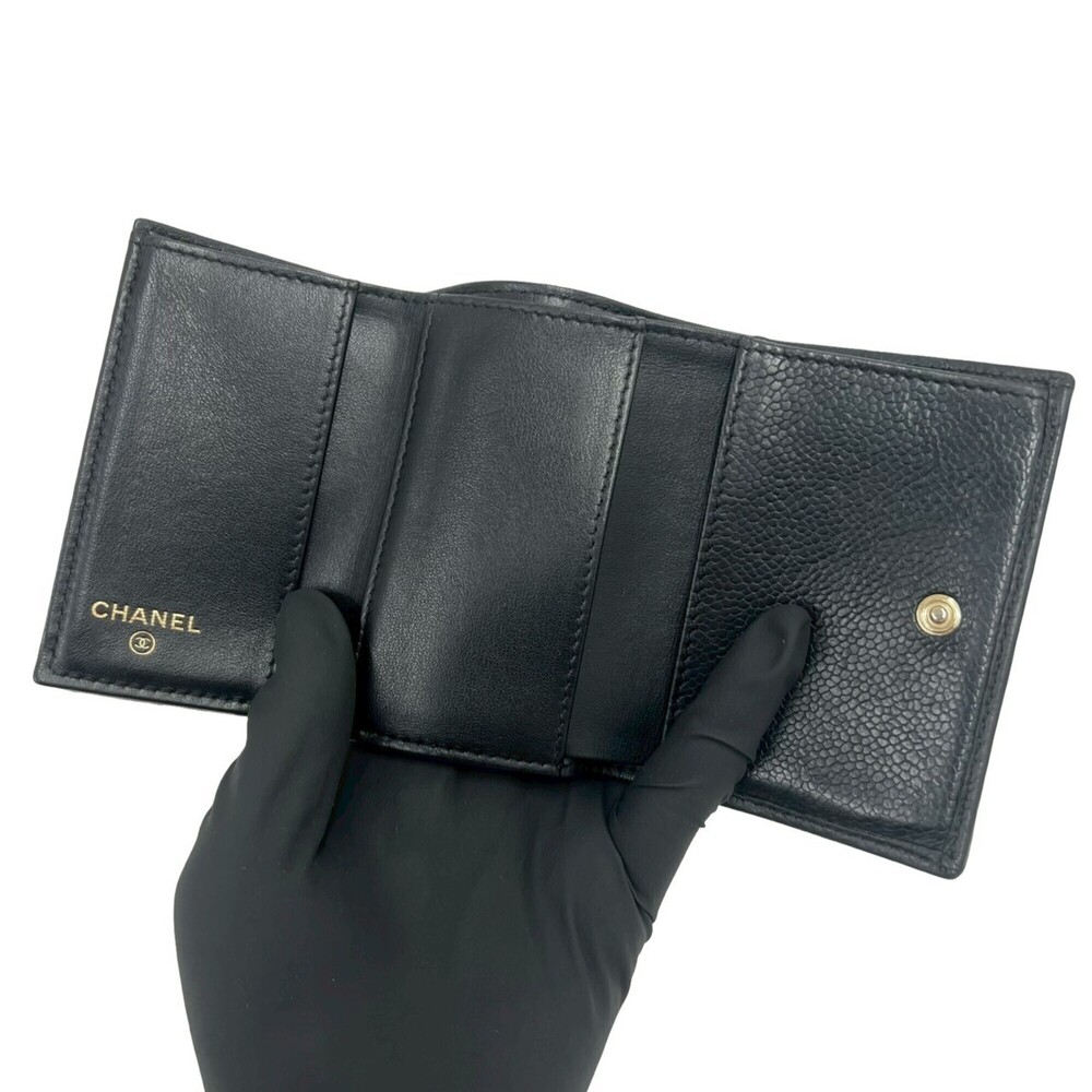 CHANEL Authentic Black Caviar Leather Wallet - Picture 7 of 10